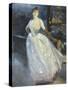 Portrait de madame Roger Jourdain, femme du peintre-Albert Besnard-Stretched Canvas