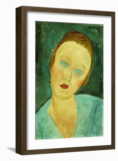 Portrait de Madame Survage-Amedeo Modigliani-Framed Giclee Print