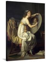 Portrait de mademoiselle Ducreux dit autrefois portrait de madame Vigée Lebrun-Jacques-Louis David-Stretched Canvas