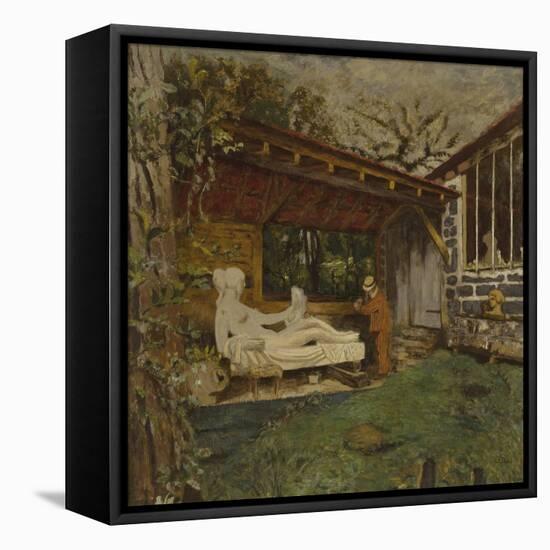 Portrait de Maillol-Edouard Vuillard-Framed Stretched Canvas