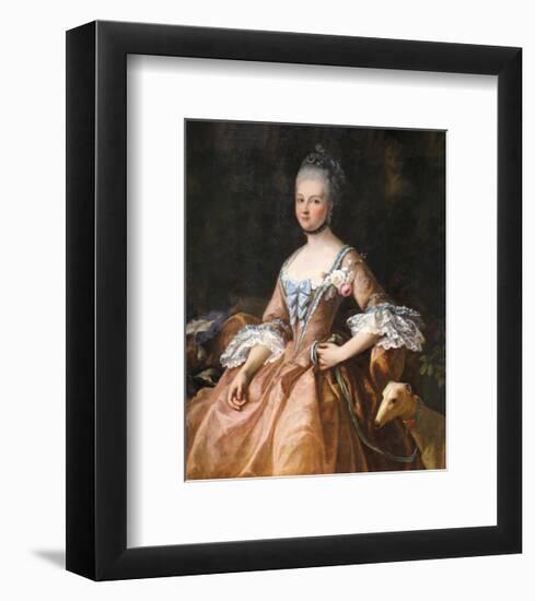 Portrait de Marie-Adelaide de France-Jean-Marc Nattier-Framed Premium Giclee Print