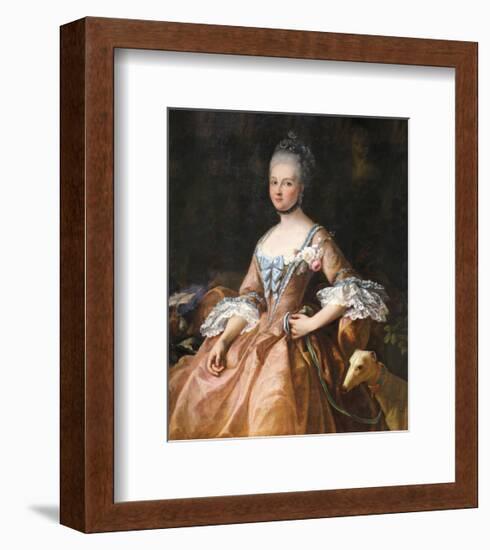 Portrait de Marie-Adelaide de France-Jean-Marc Nattier-Framed Premium Giclee Print