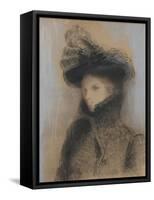 Portrait de Marie Botkin-Odilon Redon-Framed Stretched Canvas