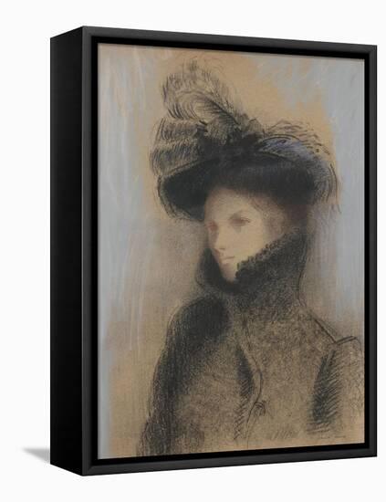 Portrait de Marie Botkin-Odilon Redon-Framed Stretched Canvas