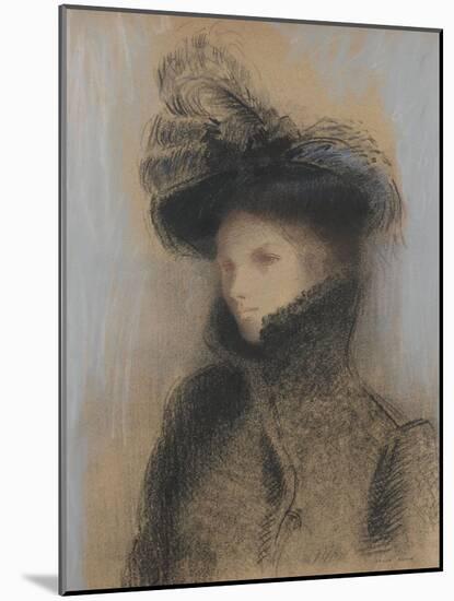 Portrait de Marie Botkin-Odilon Redon-Mounted Giclee Print