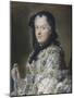 Portrait de Marie Leczinska (1703-1768), reine de France, femme de Louis XV-Maurice Quentin de La Tour-Mounted Giclee Print