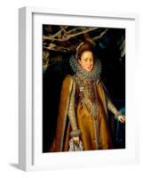 Portrait De Marie-Madeleine D'autriche (1589-1631) Grande Duchesse De Toscane  (Portrait of Archdu-Frans II Pourbus-Framed Giclee Print