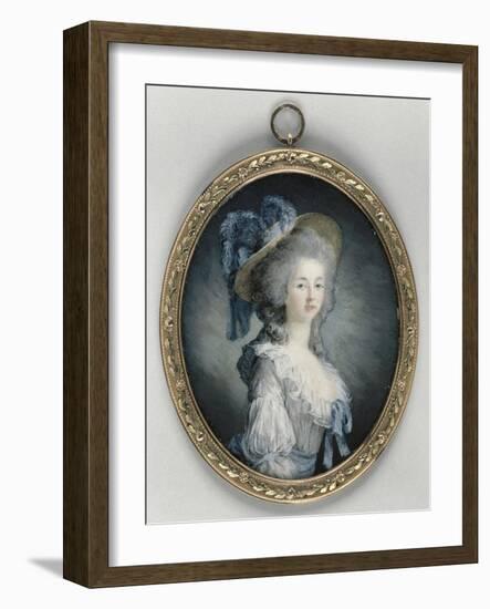 Portrait de Marie-Thérèse Louise de Savoie Carignan, princesse de Lamballe, surintendante de la-Joseph Boze-Framed Giclee Print