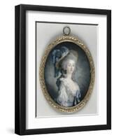 Portrait de Marie-Thérèse Louise de Savoie Carignan, princesse de Lamballe, surintendante de la-Joseph Boze-Framed Premium Giclee Print