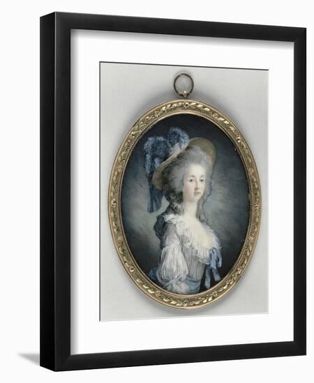 Portrait de Marie-Thérèse Louise de Savoie Carignan, princesse de Lamballe, surintendante de la-Joseph Boze-Framed Premium Giclee Print