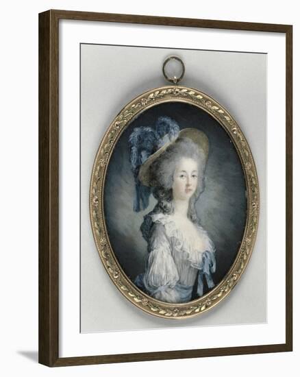 Portrait de Marie-Thérèse Louise de Savoie Carignan, princesse de Lamballe, surintendante de la-Joseph Boze-Framed Giclee Print