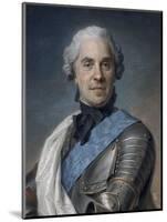 Portrait de Maurice comte de Saxe (1696-1750), maréchal de France-Maurice Quentin de La Tour-Mounted Giclee Print