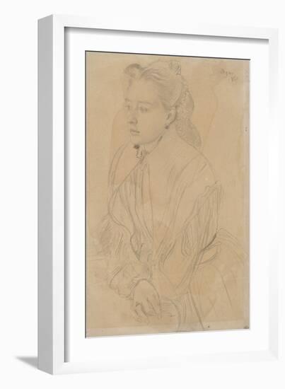 Portrait de Melle Héléne Hertel-Edgar Degas-Framed Giclee Print