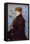 Portrait De Mery Laurent (The Autumn)-Edouard Manet-Framed Stretched Canvas