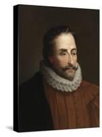 Portrait De Miguel De Cervantes (1547-1616), Poete Et Dramaturge Espagnol - Academic Art : Portrait-Eduardo Balaca Y Canseco-Stretched Canvas