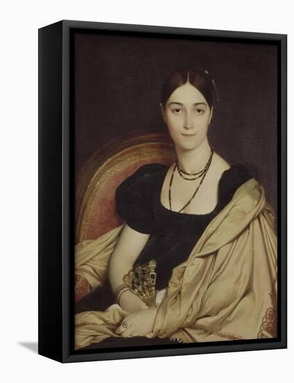 Portrait de Mme Duvauçay-Jean-Auguste-Dominique Ingres-Framed Stretched Canvas