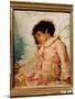 Portrait De Nadia (Nadya) Repina, Fille De L'artiste. Peinture De Ilya Yefimovich Repin (Repine) (1-Ilya Efimovich Repin-Mounted Giclee Print