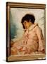 Portrait De Nadia (Nadya) Repina, Fille De L'artiste. Peinture De Ilya Yefimovich Repin (Repine) (1-Ilya Efimovich Repin-Stretched Canvas