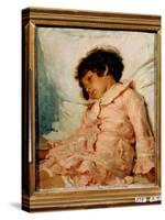 Portrait De Nadia (Nadya) Repina, Fille De L'artiste. Peinture De Ilya Yefimovich Repin (Repine) (1-Ilya Efimovich Repin-Stretched Canvas