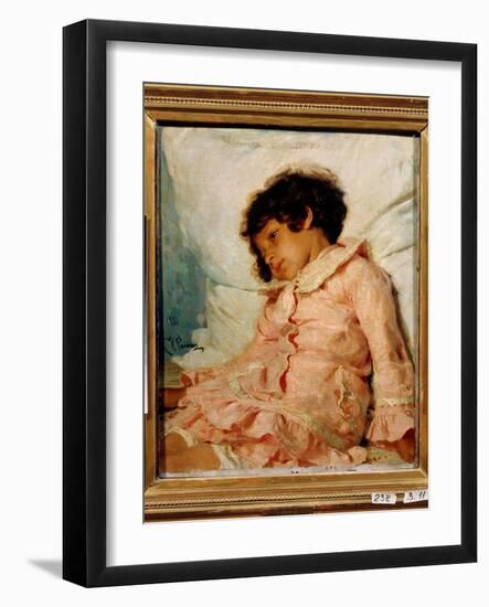 Portrait De Nadia (Nadya) Repina, Fille De L'artiste. Peinture De Ilya Yefimovich Repin (Repine) (1-Ilya Efimovich Repin-Framed Giclee Print