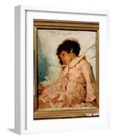 Portrait De Nadia (Nadya) Repina, Fille De L'artiste. Peinture De Ilya Yefimovich Repin (Repine) (1-Ilya Efimovich Repin-Framed Giclee Print