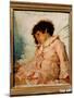 Portrait De Nadia (Nadya) Repina, Fille De L'artiste. Peinture De Ilya Yefimovich Repin (Repine) (1-Ilya Efimovich Repin-Mounted Giclee Print