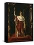 Portrait de Napoléon Ier en costume impérial-Jacques-Louis David-Framed Stretched Canvas