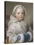 Portrait de Nicole Ricard enfant-Maurice Quentin de La Tour-Stretched Canvas