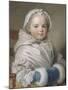 Portrait de Nicole Ricard enfant-Maurice Quentin de La Tour-Mounted Giclee Print