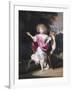 Portrait De Petite Fille Avec Une Biche  (Portrait of a Girl with a Deer) Peinture De Nicolaes Mae-Nicolaes Maes-Framed Giclee Print