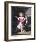 Portrait De Petite Fille Avec Une Biche  (Portrait of a Girl with a Deer) Peinture De Nicolaes Mae-Nicolaes Maes-Framed Giclee Print