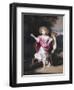 Portrait De Petite Fille Avec Une Biche  (Portrait of a Girl with a Deer) Peinture De Nicolaes Mae-Nicolaes Maes-Framed Giclee Print