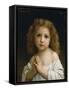 Portrait De Petite Fille Les Mains Jointes En Priere  Peinture De William-Adolphe Bouguereau (1825-William-Adolphe Bouguereau-Framed Stretched Canvas