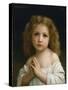 Portrait De Petite Fille Les Mains Jointes En Priere  Peinture De William-Adolphe Bouguereau (1825-William-Adolphe Bouguereau-Stretched Canvas