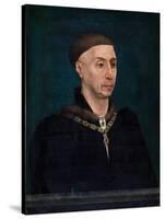 Portrait De Philippe III Le Bon, Duc De Bourgogne (1396 - 1467) (Portrait of Philip the Good (1396--Rogier van der Weyden-Stretched Canvas