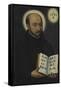 Portrait de saint Ignace de Loyola-null-Framed Stretched Canvas