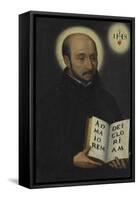 Portrait de saint Ignace de Loyola-null-Framed Stretched Canvas