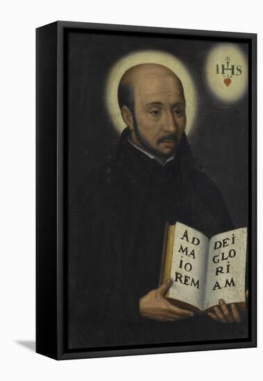 Portrait de saint Ignace de Loyola-null-Framed Stretched Canvas