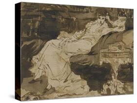 Portrait de Sarah Bernhardt, étude préparatoire-Georges Clairin-Stretched Canvas