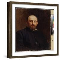 Portrait De Savva Mamontov (1841-1918), Fondateur Du Premier Opera Prive Russe. Peinture De Ilya Ye-Ilya Efimovich Repin-Framed Giclee Print