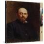 Portrait De Savva Mamontov (1841-1918), Fondateur Du Premier Opera Prive Russe. Peinture De Ilya Ye-Ilya Efimovich Repin-Stretched Canvas
