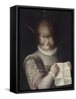 Portrait de Tonetta, fille de Gonsalvo-Lavinia Fontana-Framed Stretched Canvas