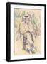 Portrait De Vallier, 1904-06 (W/C over Pencil on Paper)-Paul Cezanne-Framed Giclee Print