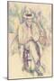 Portrait De Vallier, 1904-06 (W/C over Pencil on Paper)-Paul Cezanne-Mounted Giclee Print