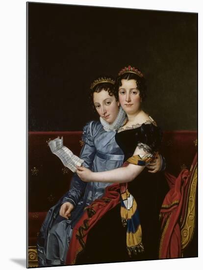 Portrait de Zénaïde et de Charlotte Bonaparte-Jacques-Louis David-Mounted Giclee Print