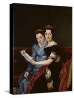 Portrait de Zénaïde et de Charlotte Bonaparte-Jacques-Louis David-Stretched Canvas