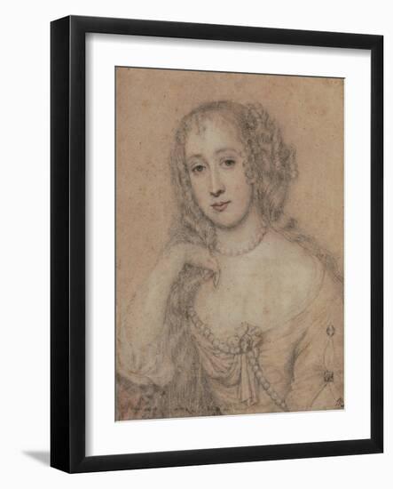 Portrait Drawing of a Lady-John Greenhill-Framed Giclee Print