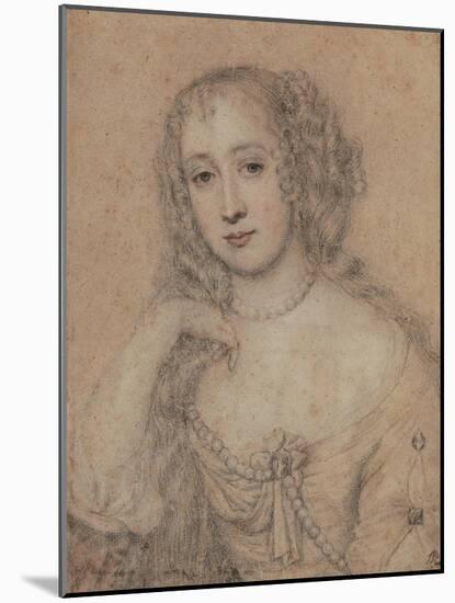 Portrait Drawing of a Lady-John Greenhill-Mounted Giclee Print