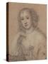 Portrait Drawing of a Lady-John Greenhill-Stretched Canvas