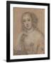 Portrait Drawing of a Lady-John Greenhill-Framed Giclee Print